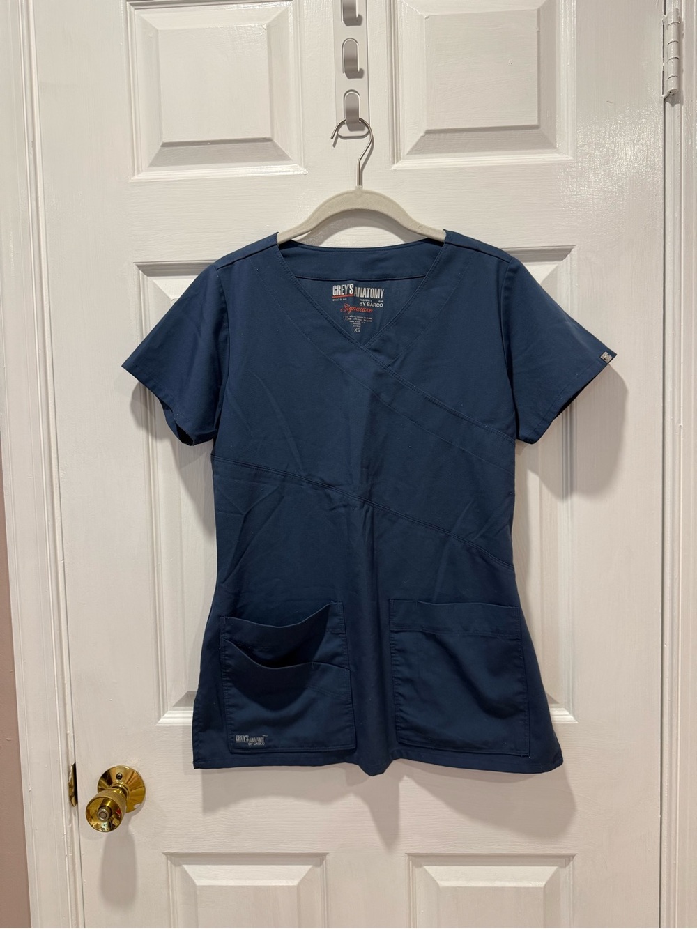 Grey's Anatomy Women's Navy V-Neck Scrub Tunic
